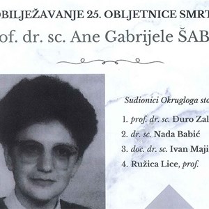 Okrugli stol povodom 25. obljetnice smrti Ane Gabrijele Šabić